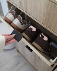 Shoe Storage Cabinet MOONIE Light Brown_1074436