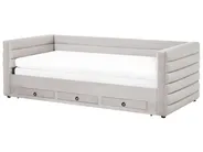 Tagesbett mit Stauraum Samtstoff MEUDON 90 x 200 cm Grau_1022096