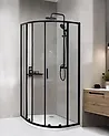 Duschkabine JUKATAN 90 x 90 x 185 cm Schwarz