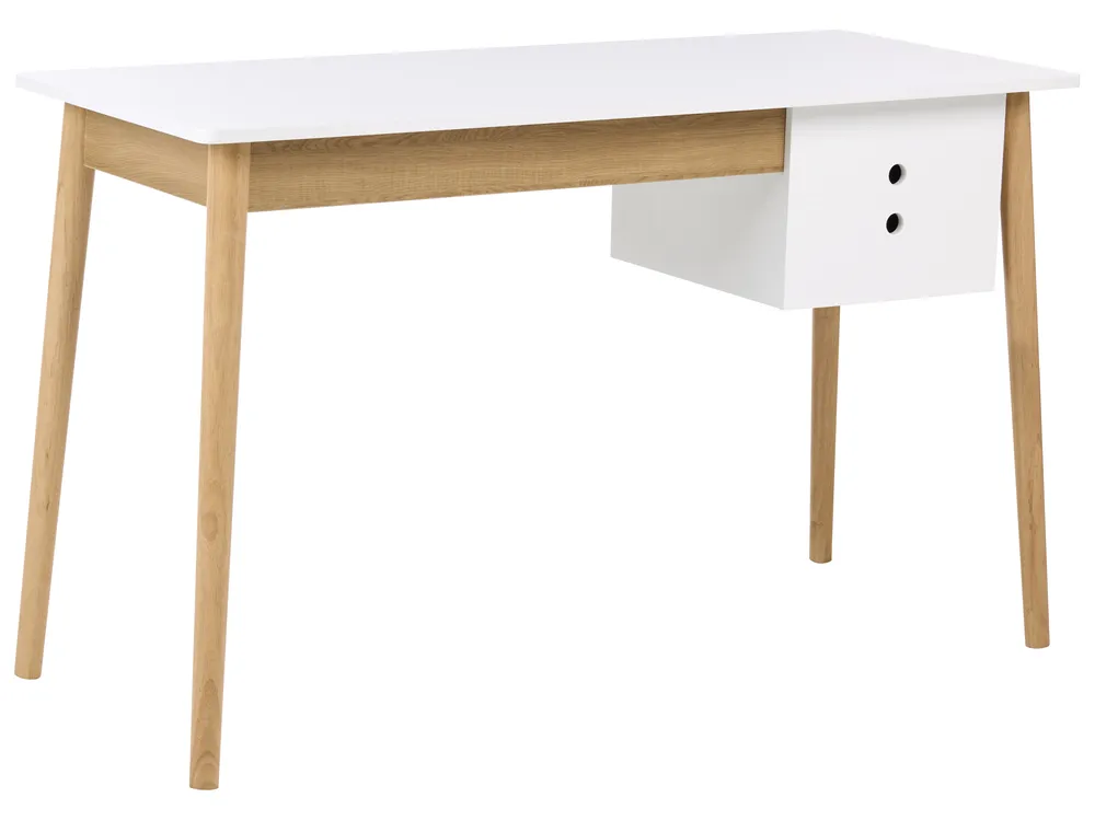 Schreibtisch FENESTRA 120 cm 50 cm Hellbraun / Weiß