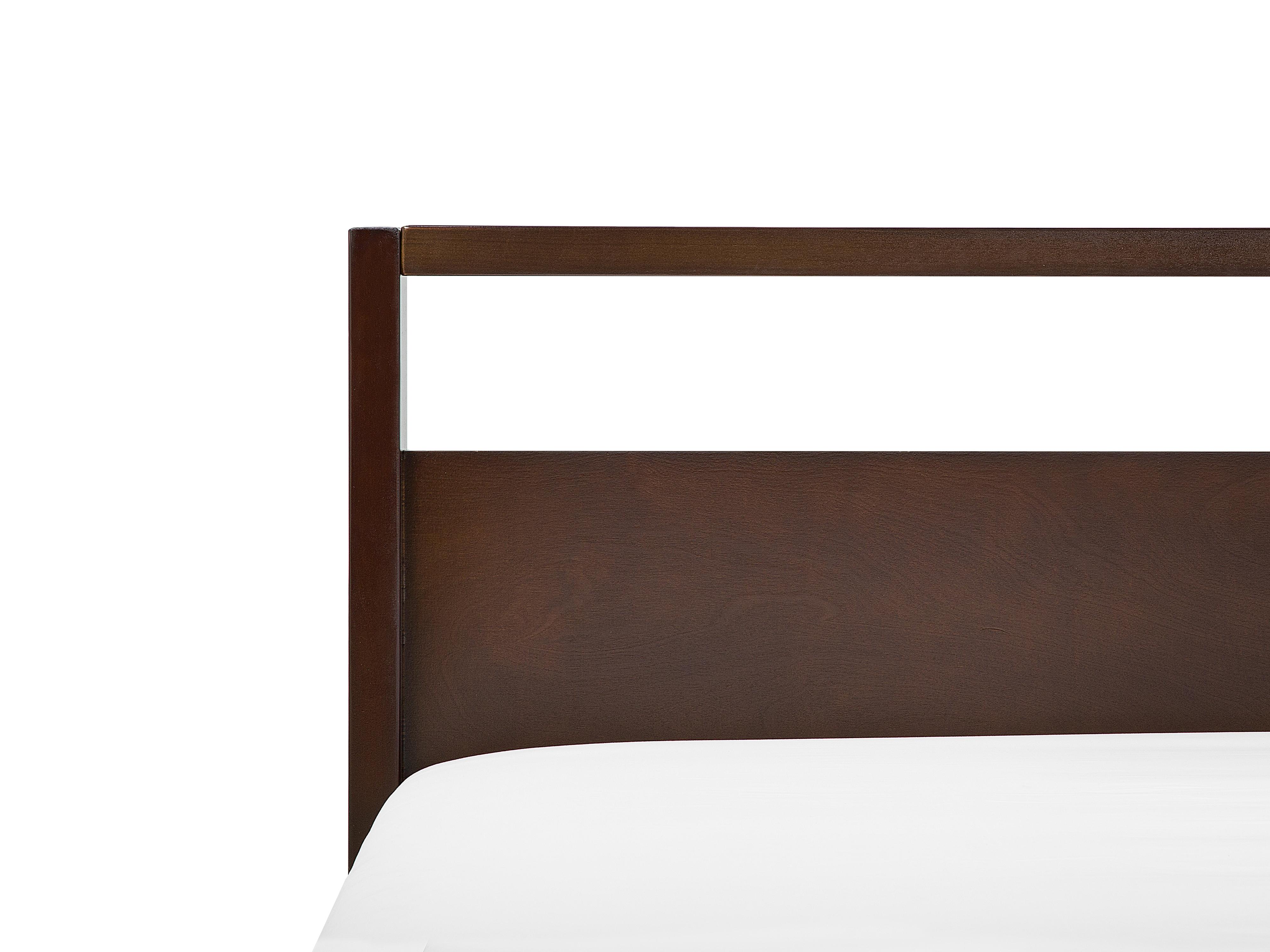 Bed Pine Wood GIULIA 140 x 200 cm (EU Double) Dark Brown_743826