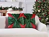 Dekokissen 2er Set MARSHMALLOW 45 x 45 cm Samtstoff Rot Weihnachtsmotiv