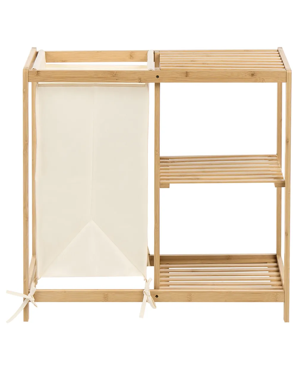 Badkamermeubel PUILAR 68 cm met wasmand Bamboe Lichtbruin_1144370