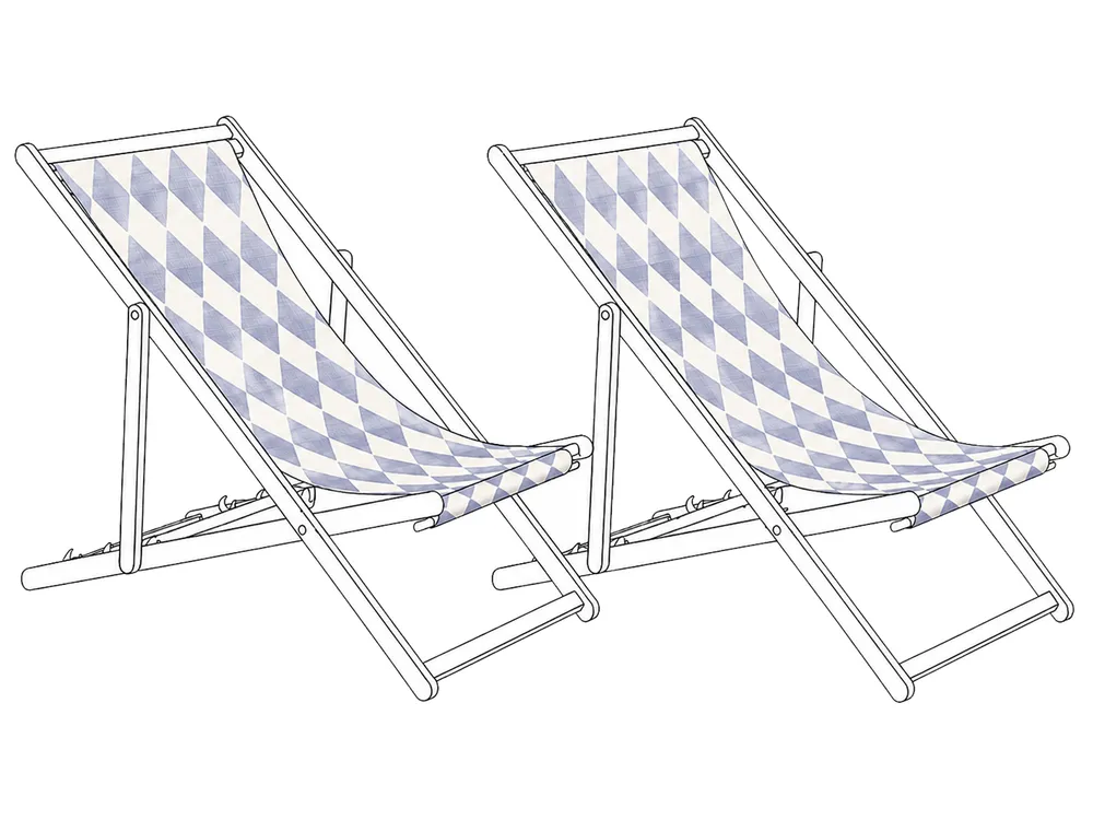 Ersatzstoff für Sonnenliege 2er Set ANZIO/AVELLINO 113 x 44 cm Grau