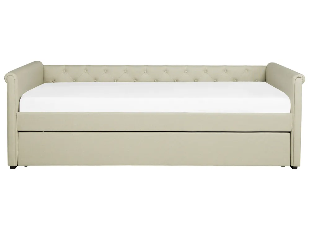 Ausziehbett Stoff LIBOURNE 80 x 200 cm Beige_770635