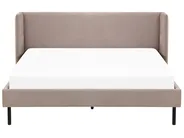 Bett mit Lattenrost Samtstoff ARETTE 160 x 200 cm Taupe_843930