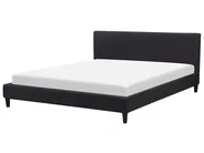 Bett mit LED Stoff FITOU 180 x 200 cm Schwarz_772096