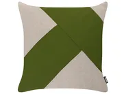 Lot de 3 coussins d'extérieur ALETRIS À carreaux 45 x 45 cm Beige/vert_1125197