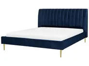 Bed Velvet MARVILLE 180 x 200 cm (EU Super King) Navy Blue_762678