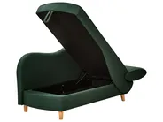Right-Hand Chaise Longue MERI with Storage Faux Linen Green_937739