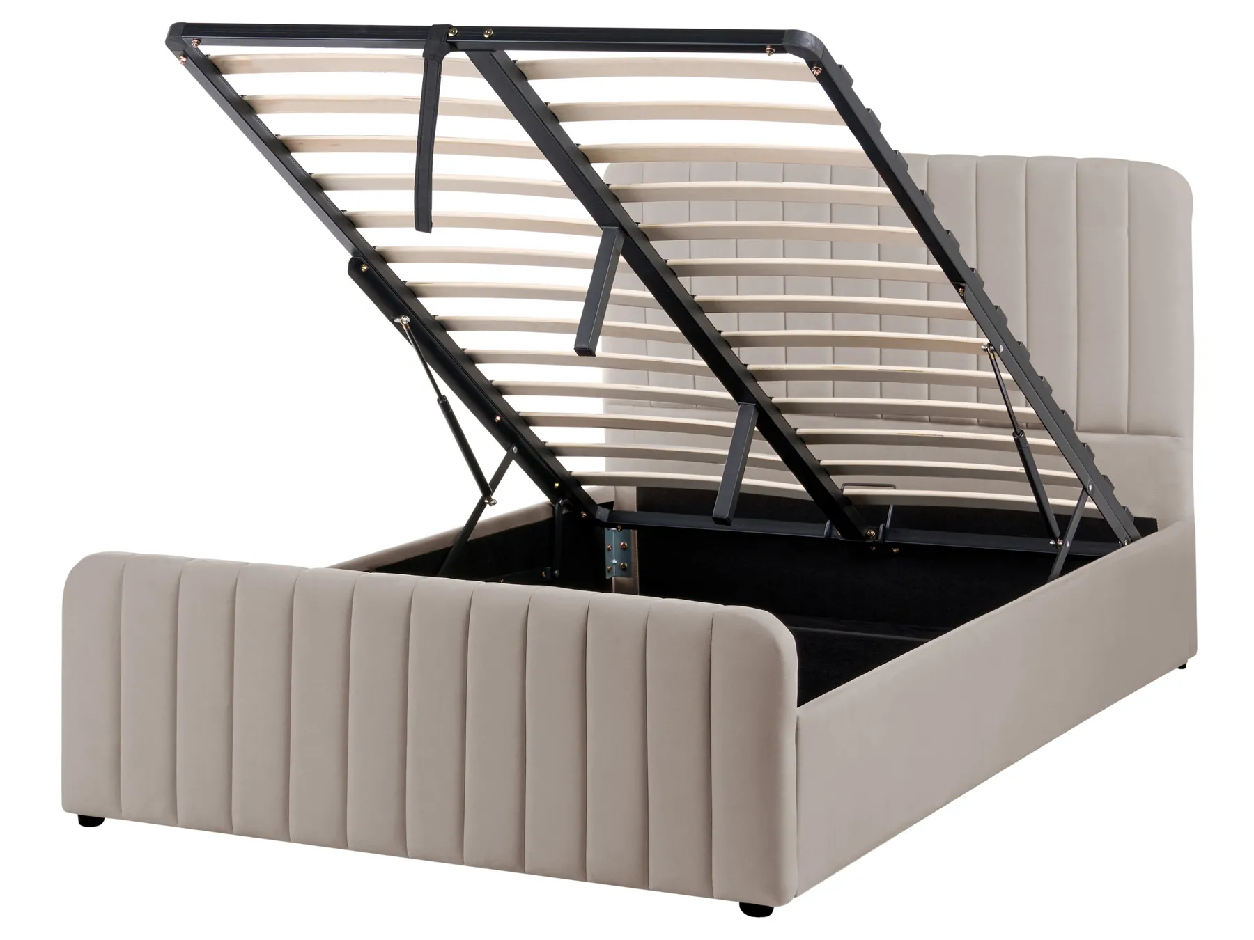 Ottoman Bed LUNAN Taupe 120 x 200 cm (EU Small Double)_1051496