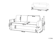 Sofa 2 Seater MARE with Storage Fabric Taupe_919518