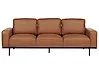 Sofa 3-Sitzer SOVIK Kunstleder Braun