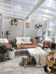Lounge Set mit Tisch 4-Sitzer BERMUDA Akazienholz Braun_807930