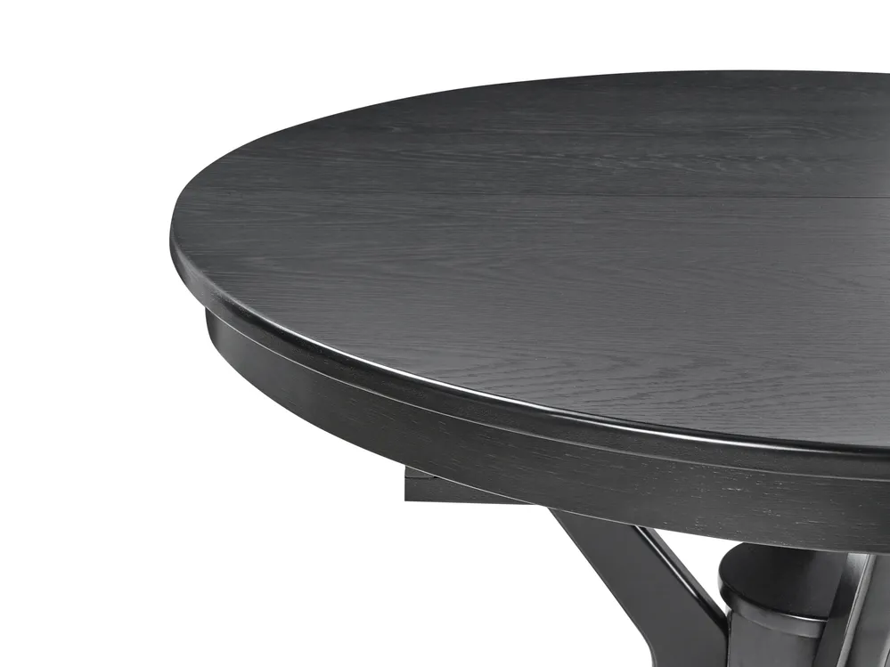 Extending Dining Table TYMIS Black Oak 107/137 cm 107 cm_1020186