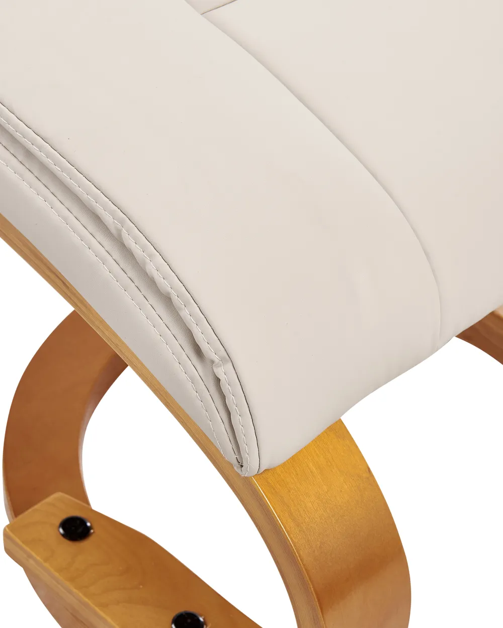 Massage Chair FORCE with Footstool Faux Leather Light Beige_965033