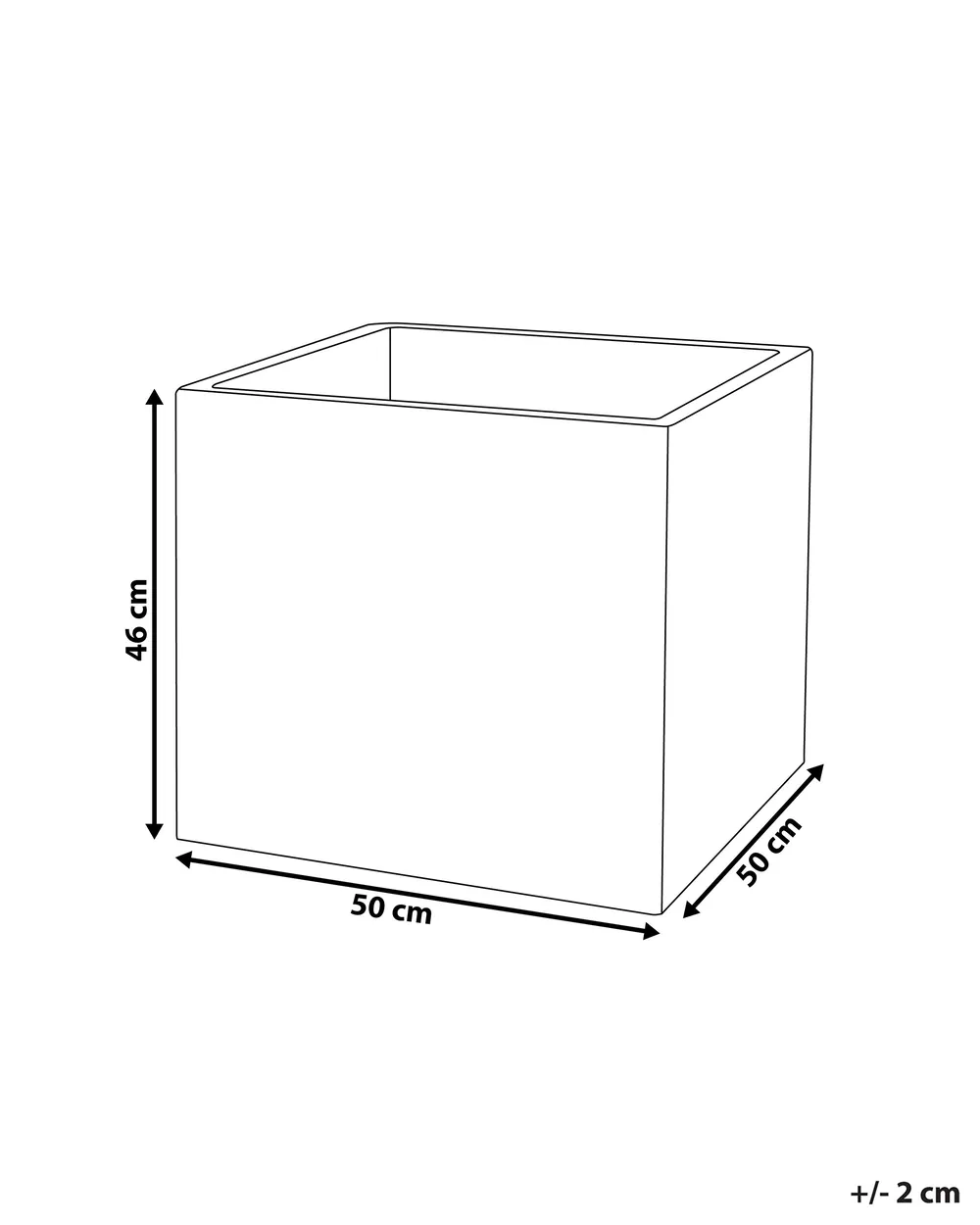 Blumenkübel PAROS 50 cm Schwarz_761482