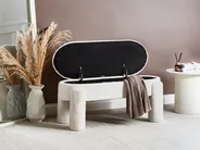Upholstered Storage Bench OAKLEY Boucle Off-White_991323