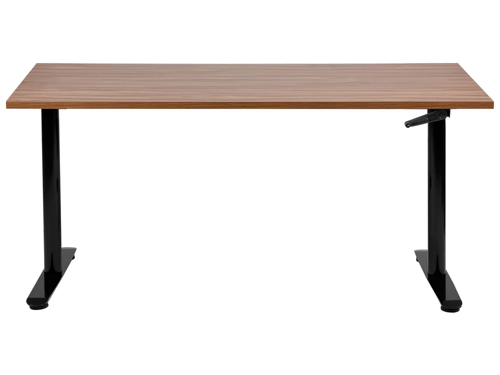 Manual Adjustable Standing Desk DESTINAS 160 cm 72 cm Brown/ Black_899266