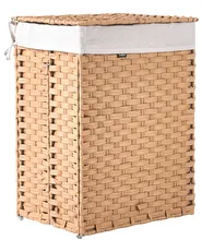 Laundry Basket with Lid MUCUBAJI Fabric Brown 83 L_1063813