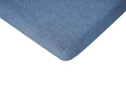 Sun Lounger with Cushion TOSCANA PREMIUM Reclining Acacia Wood Blue_1070435
