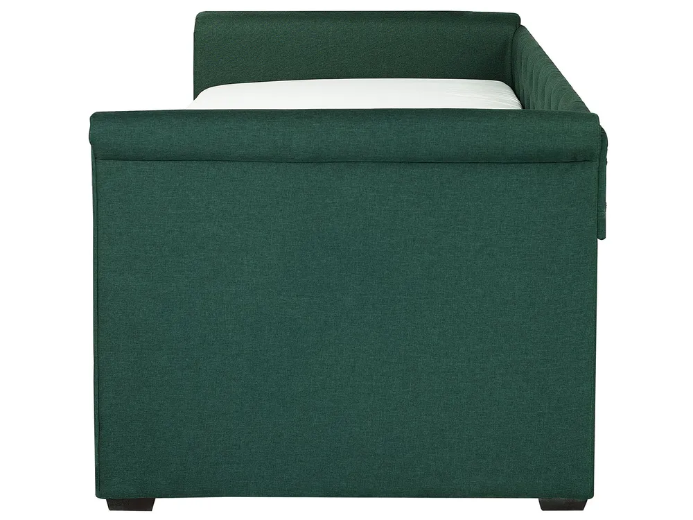 Ausziehbett Stoff LIBOURNE 80 x 200 cm Dunkelgrün_770656