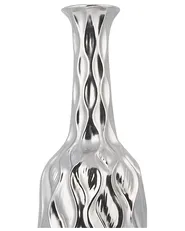 Dekovase BASSANIA 45 cm Steinzeug Silber_796320