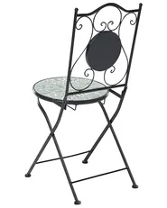 Gartenstuhl 2er Set CIVATE Metall Schwarz_1066031