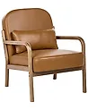 Sessel SELDE Echtleder Goldbraun