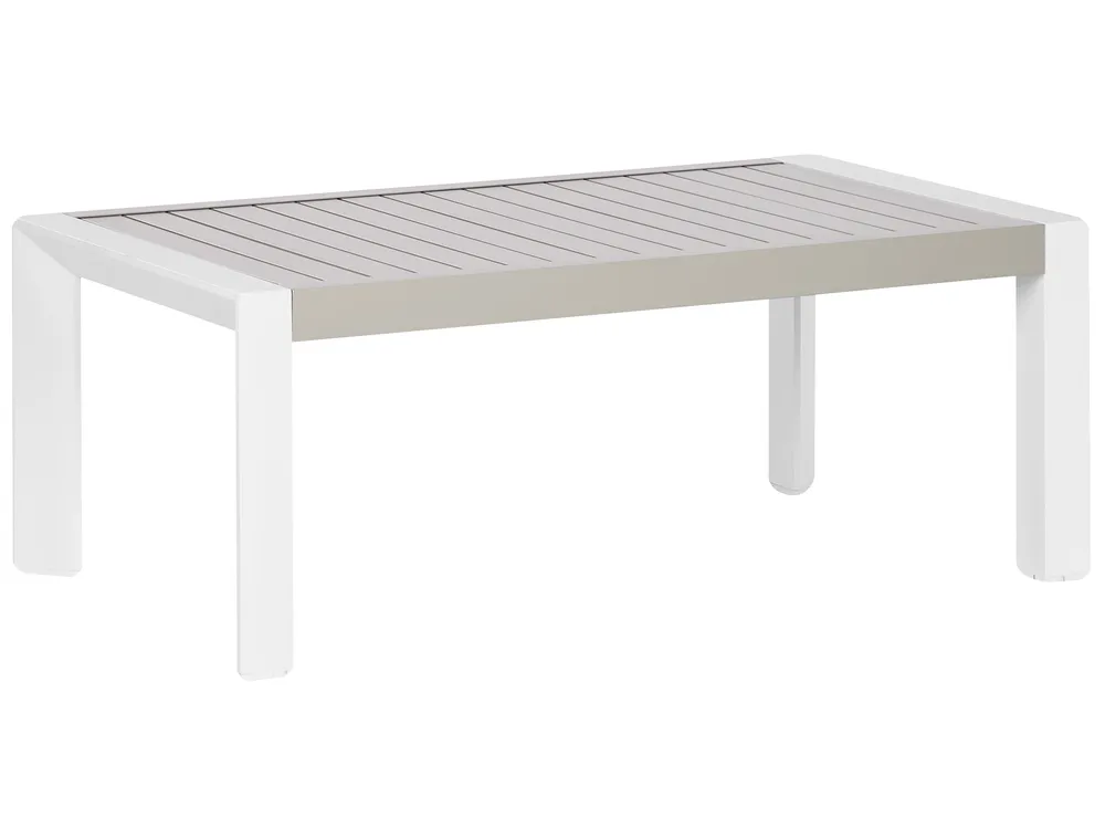 Gartentisch CASTELLA 120 cm 70 cm Metall Taupe