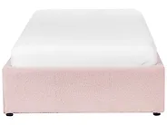Ottoman Bed without Headboard DINAN Boucle Pastel Pink 90 x 200 cm (EU Single)_903663