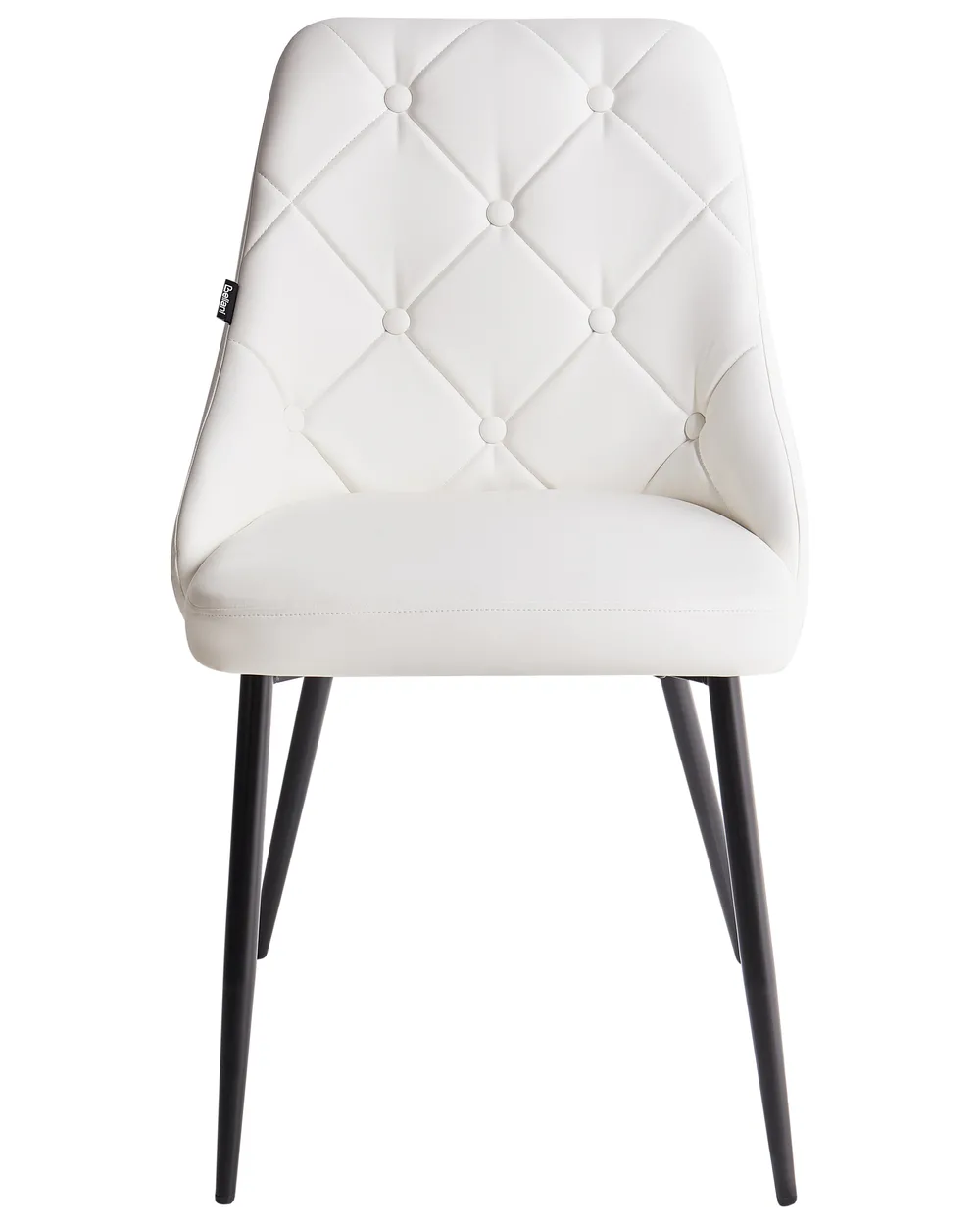Set of 2 Dining Chairs VALERIE Faux Leather White_712772