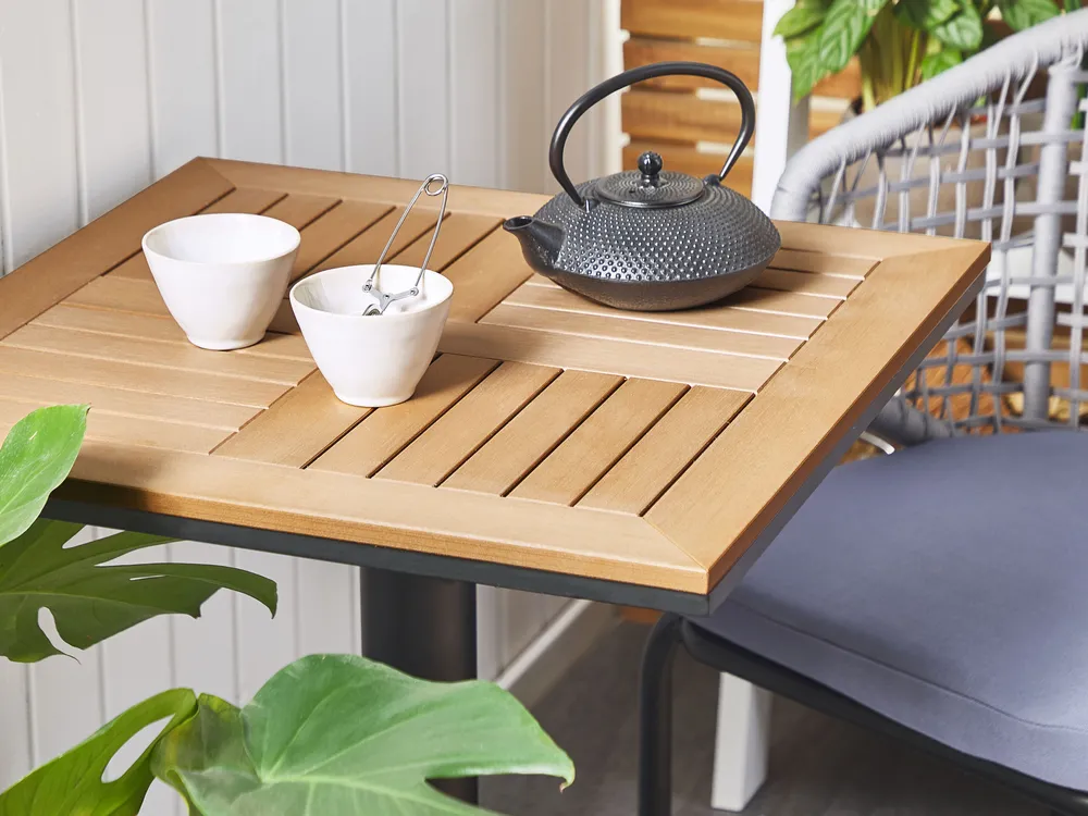 Bistro Table PALMI 60 cm 60 cm Wood-like Brown_808201