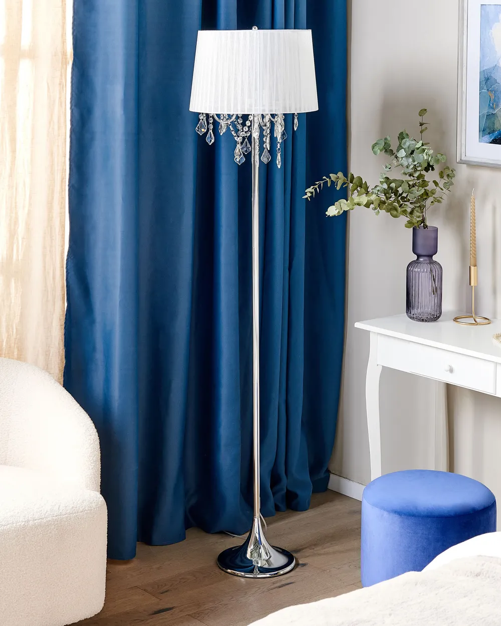 Floor Lamp EVANS Metal White_850431