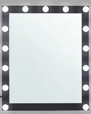LED-Badezimmer-Spiegel ODENAS 50 cm 60 cm Schwarz_814049