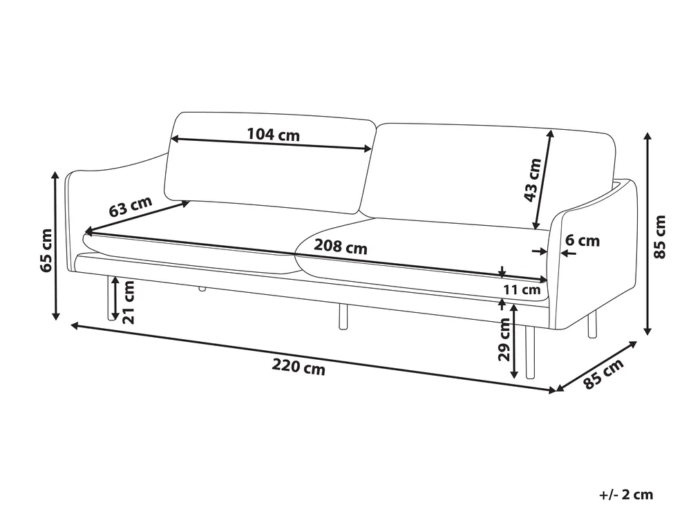 Sofa 3-Sitzer VINTERBRO Stoff Hellgrün_906735
