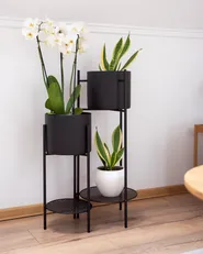 Pflanzenständer ULMUS 58 cm Metall Schwarz_955877