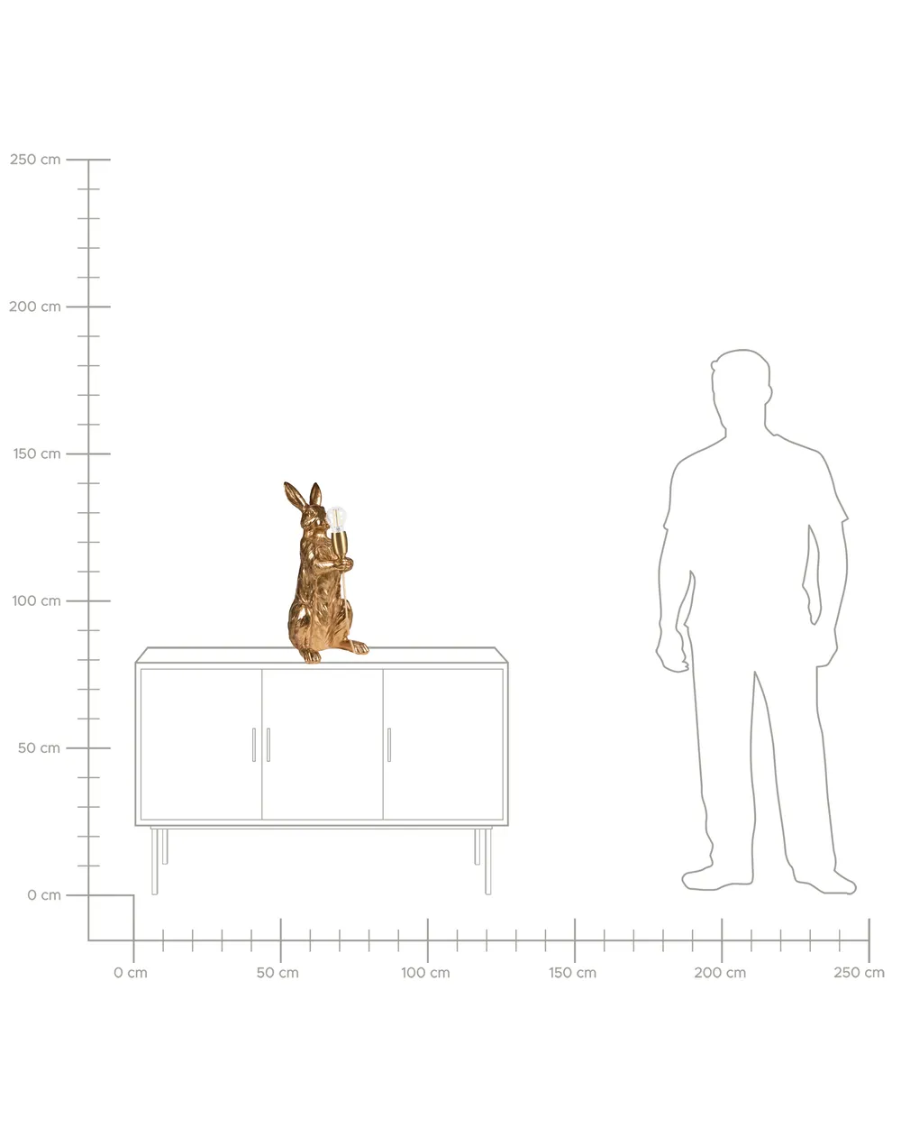 Table Lamp Rabbit BUGS Gold_1004005