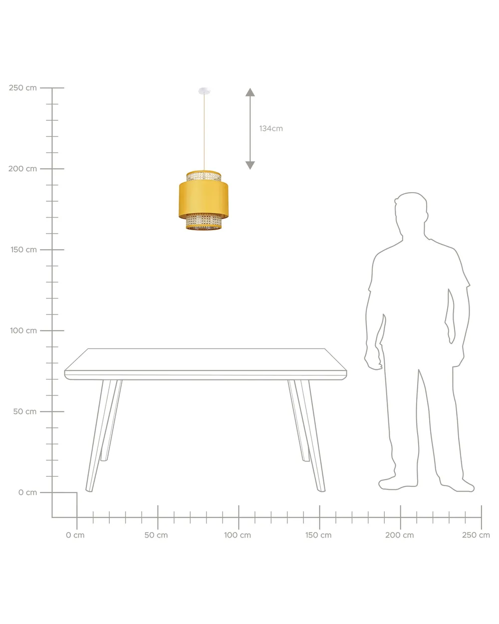 Pendant Lamp BOERI Rattan Mustard_861334