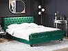 Wasserbett Samtstoff AVALLON 180 x 200 cm Smaragdgrün