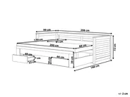 Bett mit Schubladen Holz CAHORS 90 x 200 cm Braun_912572