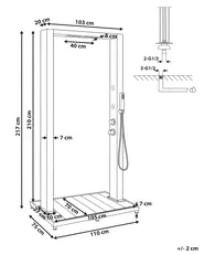 Freestanding Outdoor Shower SURAMA Silver_1079152