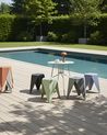 Gartenhocker 4er Set KARAVOS Bunt
