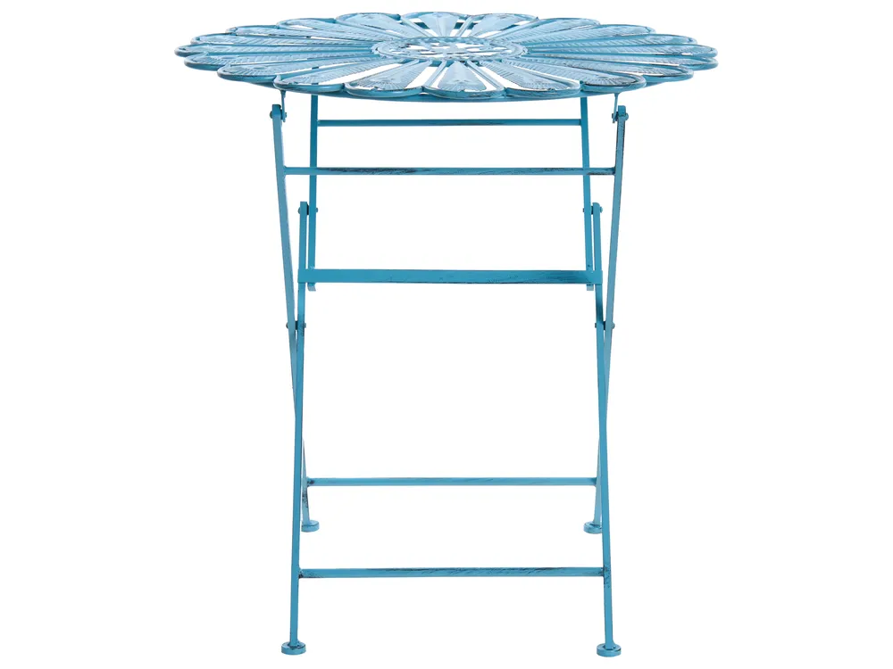 Bistro Set klappbar PAVIA Metall Blau_1046303