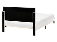 Bett mit Schubladen LONZAC Samtstoff Cremeweiß 120 x 200 cm_1014744