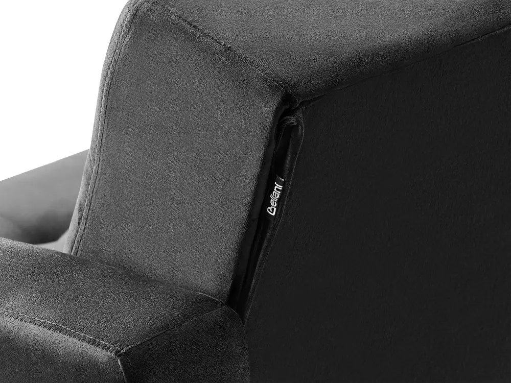 Schlafsofa 3-Sitzer ABERDEEN Samtstoff Schwarz_855968