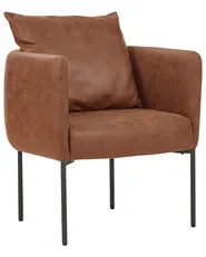 Armchair MALMOS Faux Leather Brown_931410