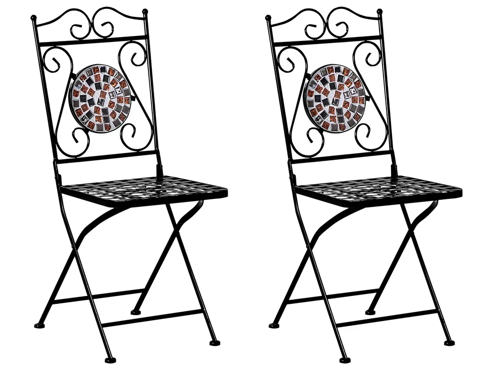 Bistro Set klappbar CARPINO Metall Schwarz_919932