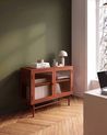 Glass Display Sideboard DEVON 77 cm Metal Golden Brown