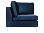 Modul Ecksofa 4-Sitzer EVJA Samtstoff Marineblau rechtsseitig_860034